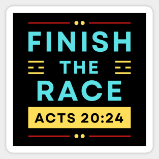 Finish The Race | Bible Verse Acts 20:24 Sticker